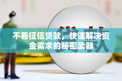 泰州不看征信贷款，快速解决资金需求的秘密武器