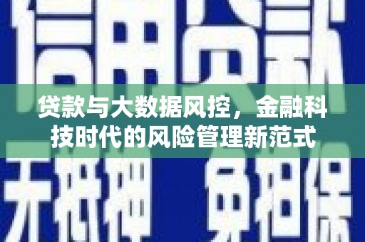 泰州贷款与大数据风控，金融科技时代的风险管理新范式