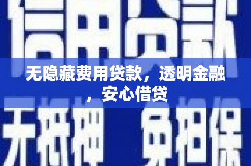 泰州无隐藏费用贷款，透明金融，安心借贷