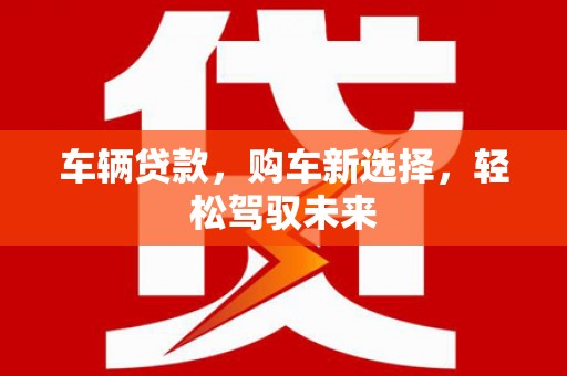 泰州车辆贷款，购车新选择，轻松驾驭未来