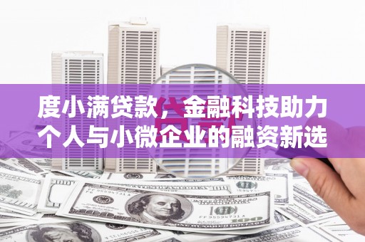 泰州度小满贷款，金融科技助力个人与小微企业的融资新选择