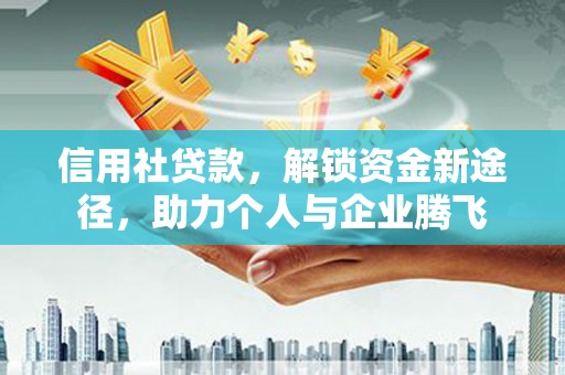 泰州信用社贷款，解锁资金新途径，助力个人与企业腾飞