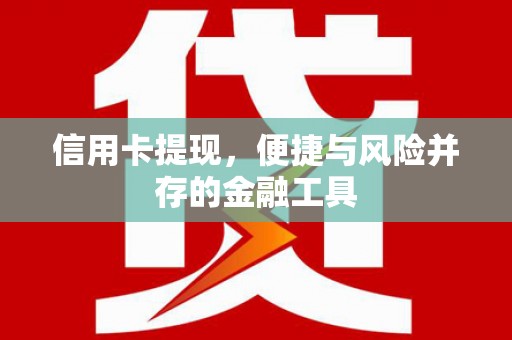 泰州信用卡提现，便捷与风险并存的金融工具