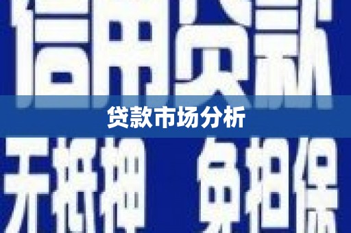 泰州贷款市场分析