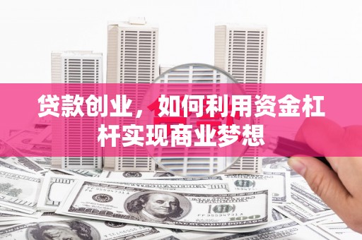 泰州贷款创业，如何利用资金杠杆实现商业梦想