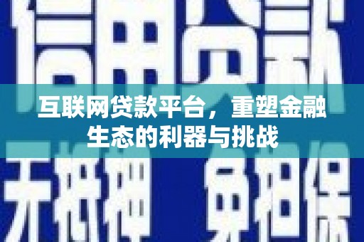 泰州互联网贷款平台，重塑金融生态的利器与挑战