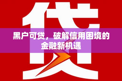 泰州黑户可贷，破解信用困境的金融新机遇